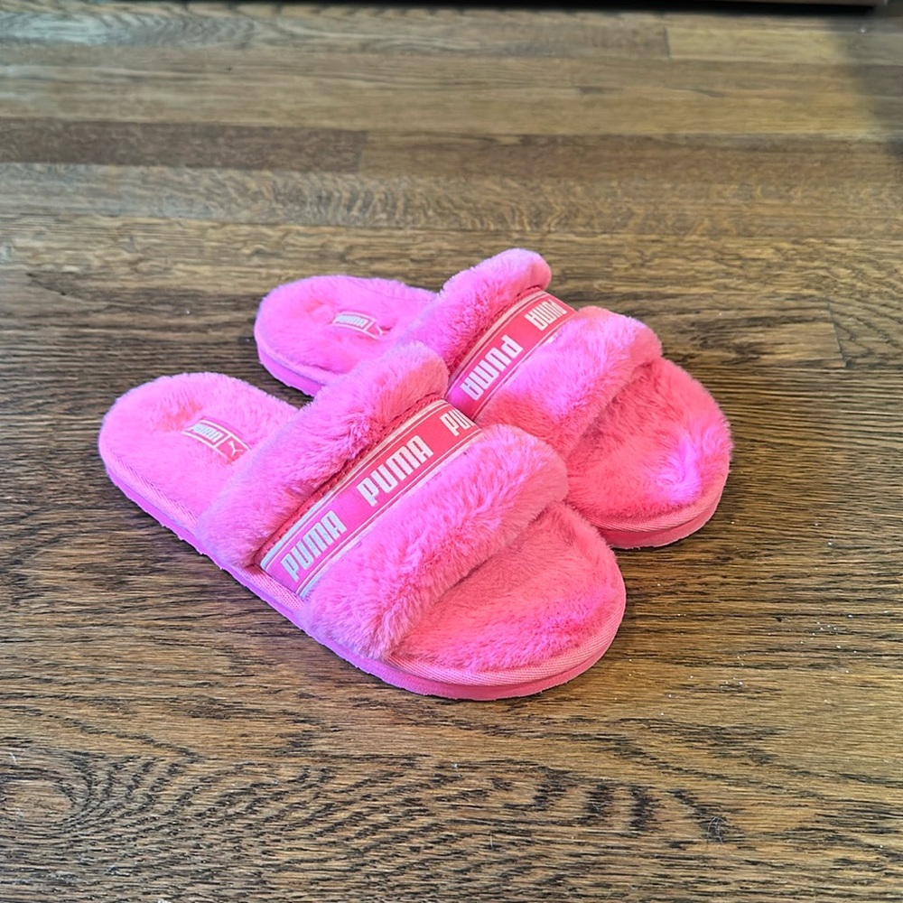 Hot Pink Puma Slide Slippers
